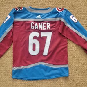 Adidas Colorado Avalanche Hockey Jersey Burgundy and Blue #67 GAMER